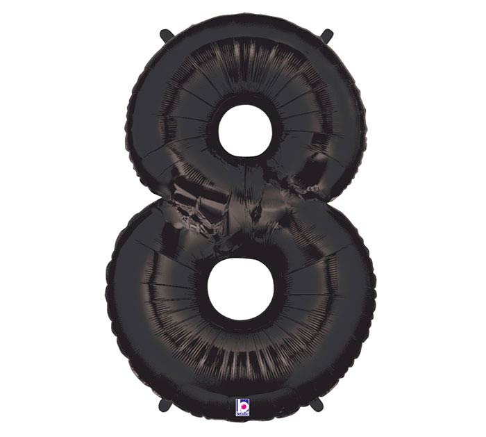 Black Foil Number Balloons