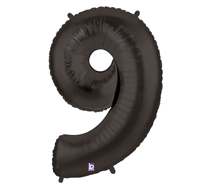 Black Foil Number Balloons