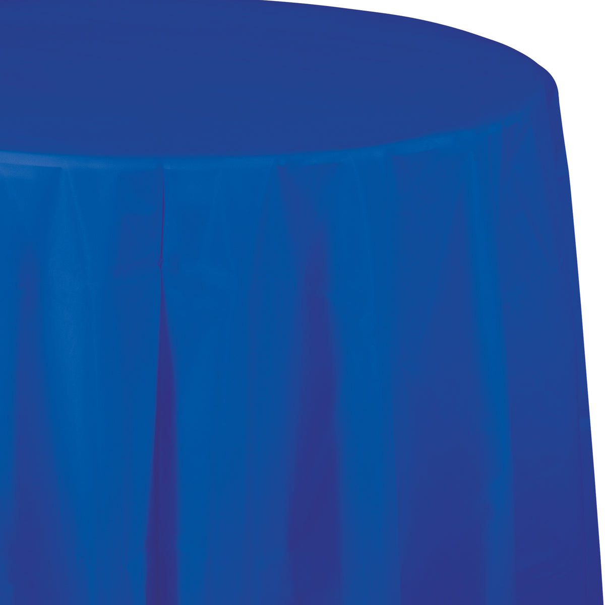 Solid Color 82 inch Round Plastic Tablecover