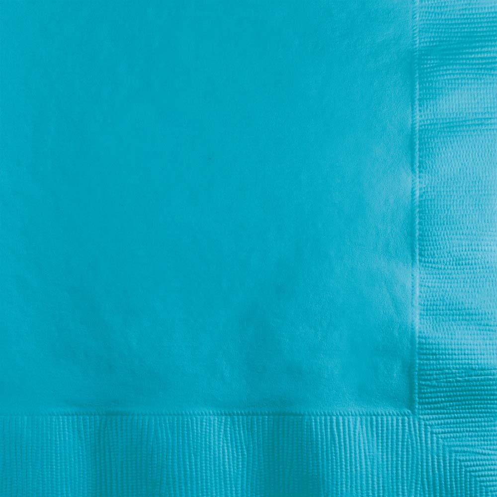Bermuda Blue solid color beverage napkins, 2 ply 50 ct.