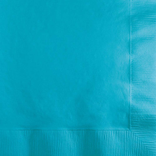 Bermuda Blue solid color beverage napkins, 2 ply 50 ct.