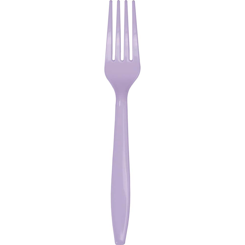 Luscious Lavender premium plastic forks, 24 ct.