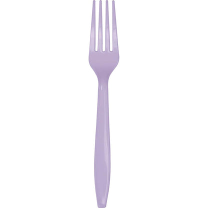 Luscious Lavender premium plastic forks, 24 ct.