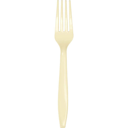 Ivory premium plastic forks, 24 ct.