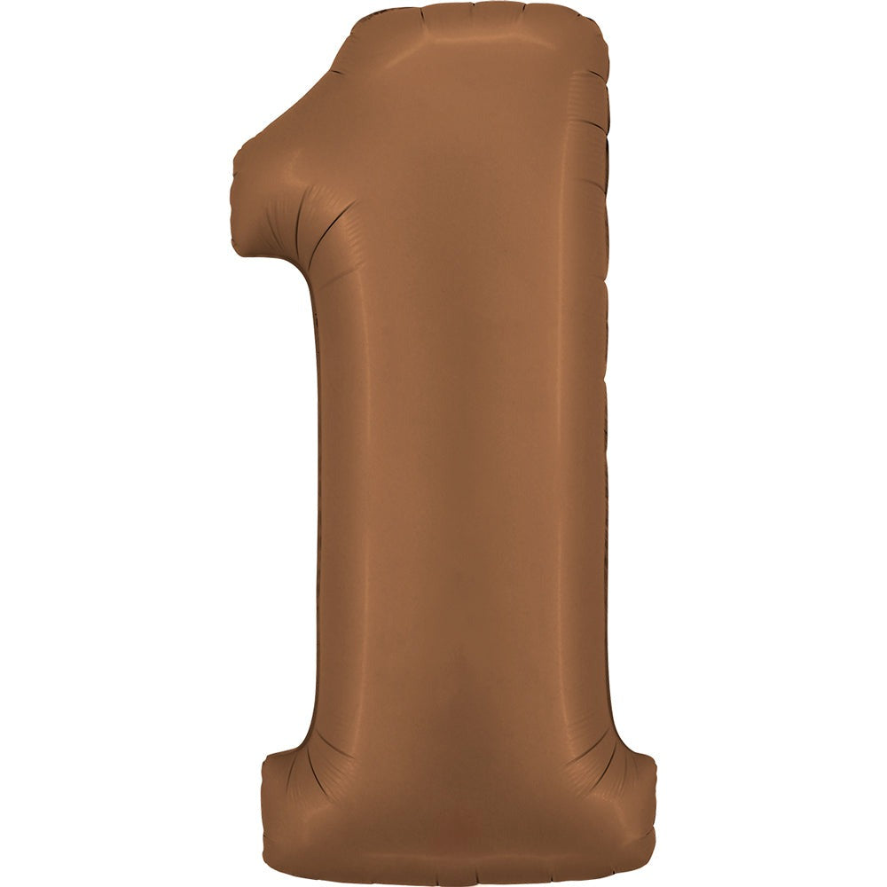 Satin Chocolate Foil Number Balloons