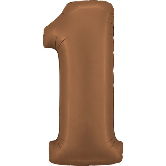 Satin Chocolate Foil Number Balloons