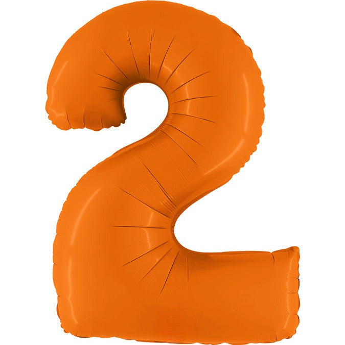 Orange Matte Foil Number Balloons