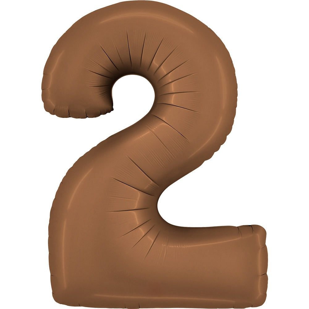 Satin Chocolate Foil Number Balloons