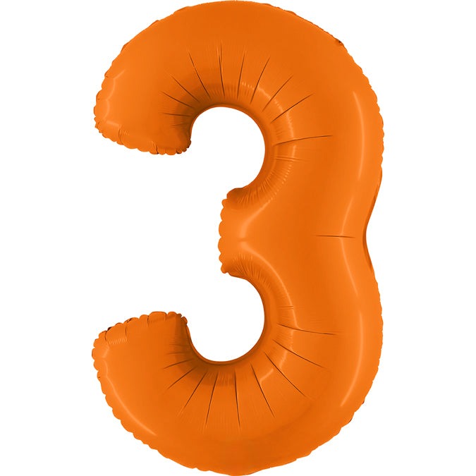Orange Matte Foil Number Balloons