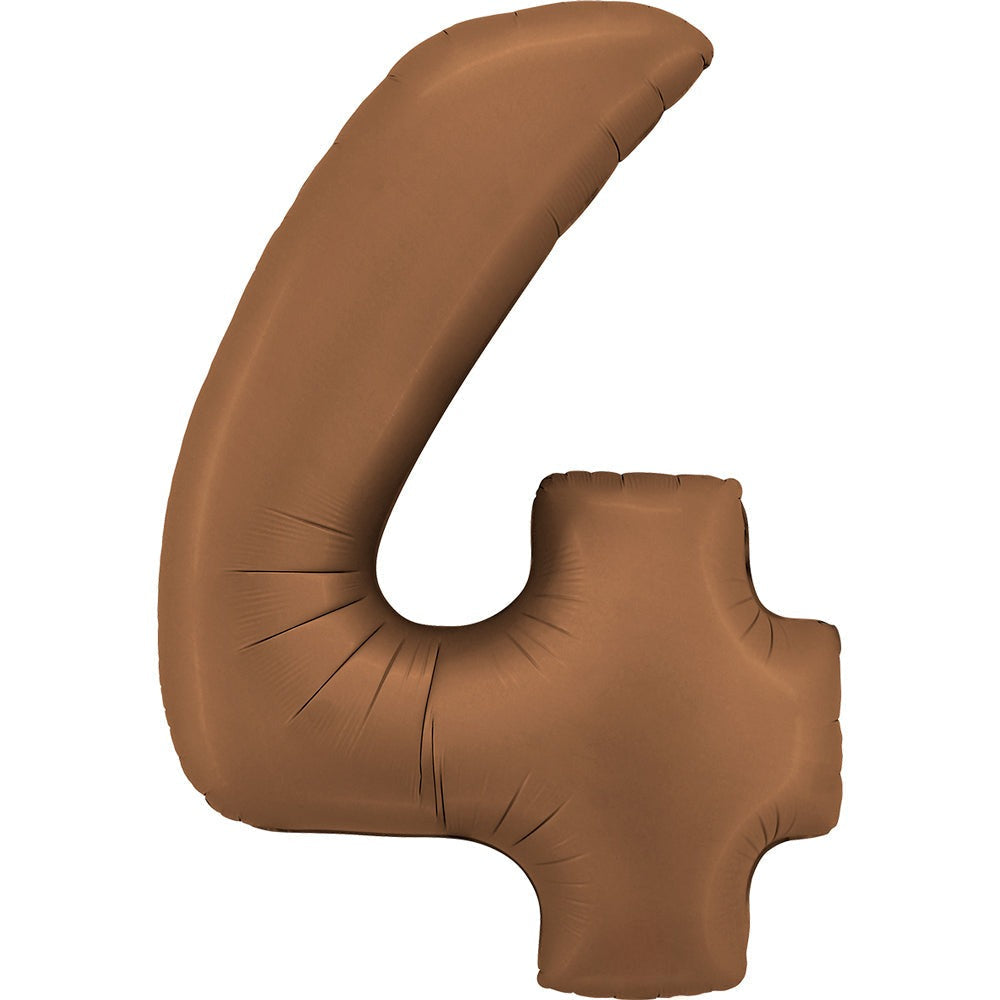 Satin Chocolate Foil Number Balloons