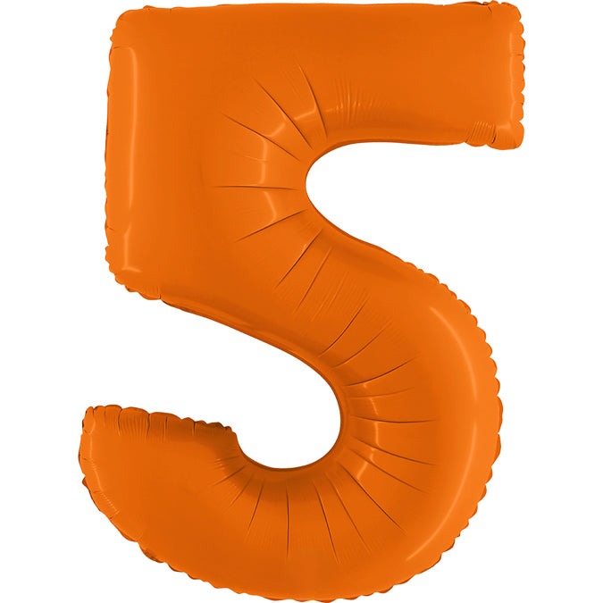 Orange Matte Foil Number Balloons