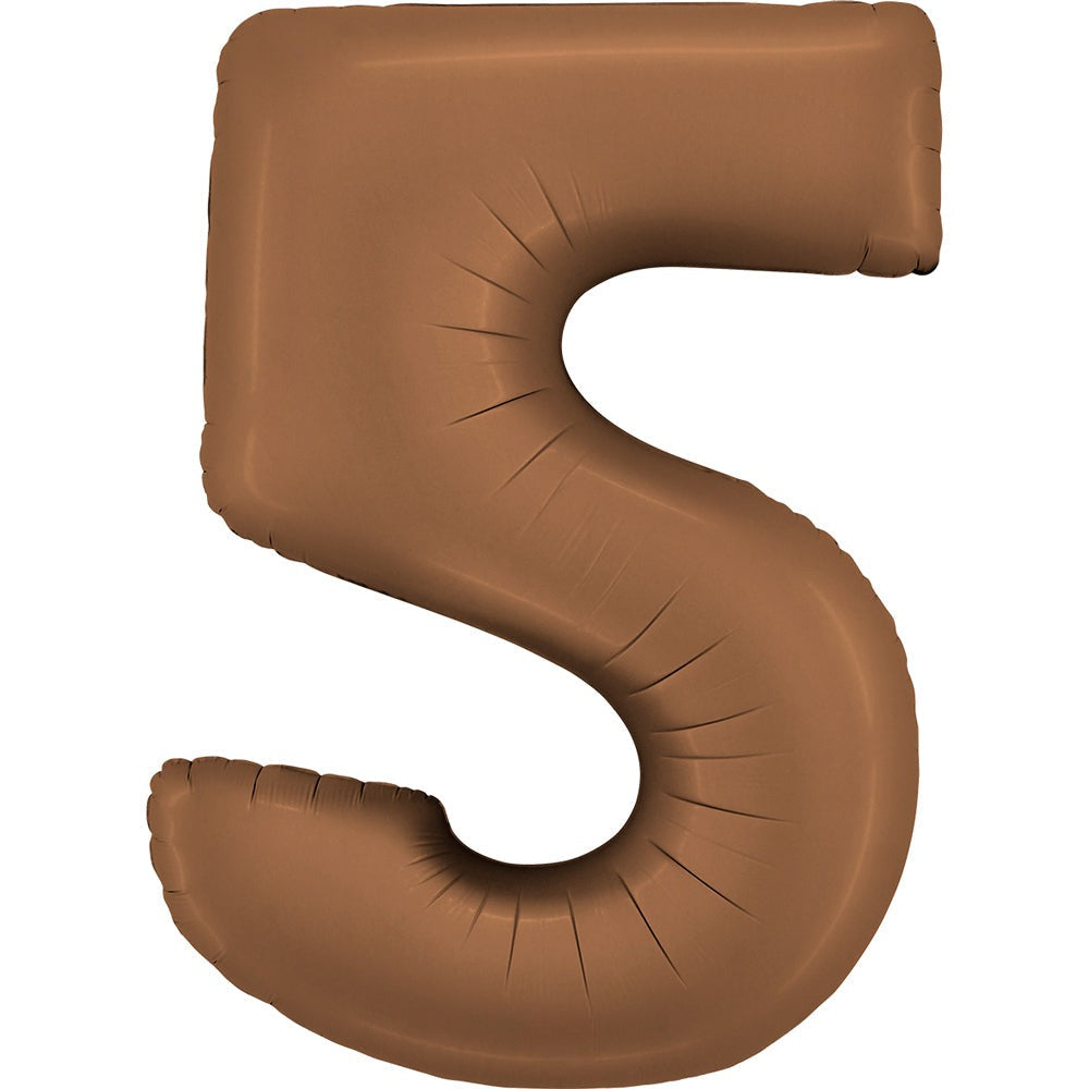 Satin Chocolate Foil Number Balloons
