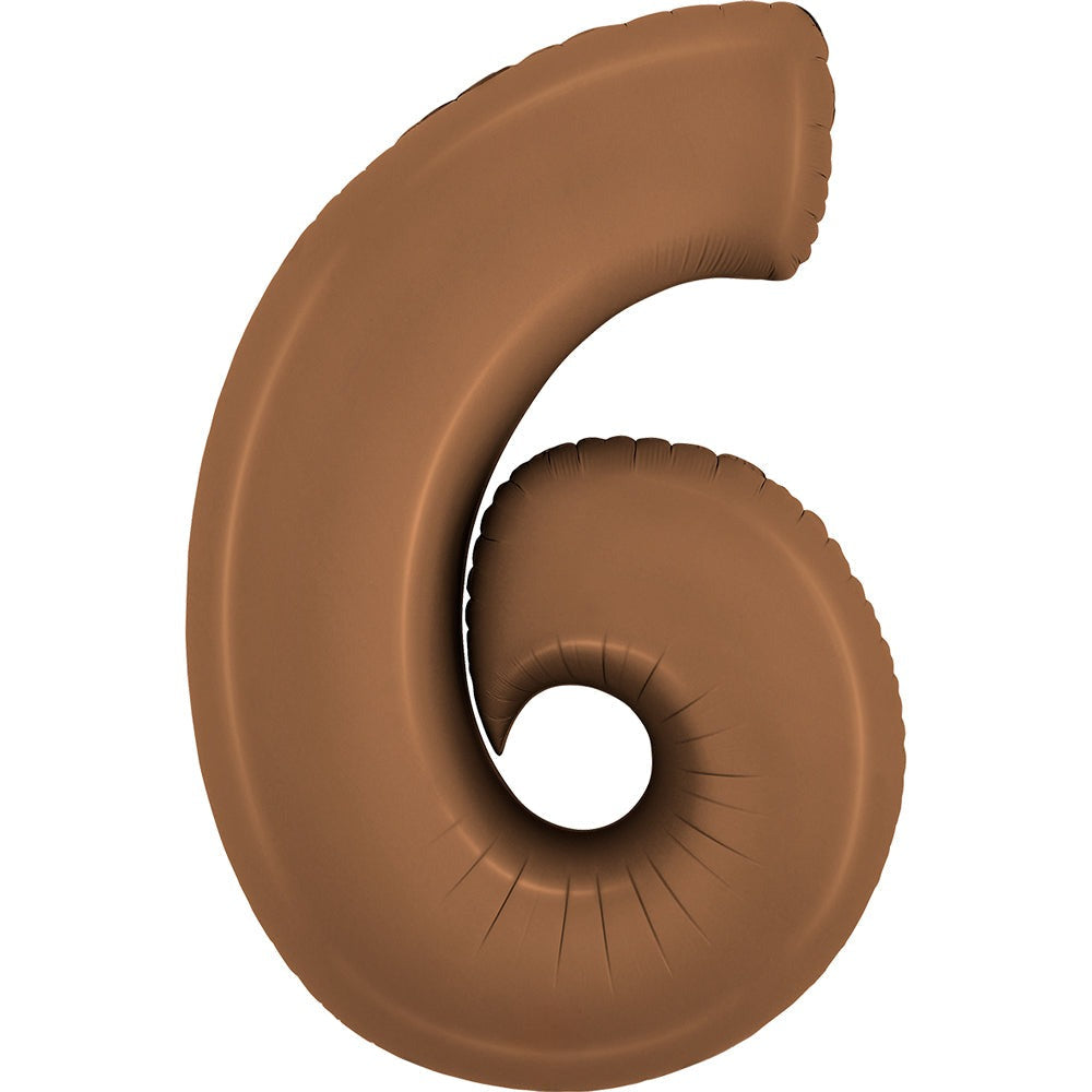 Satin Chocolate Foil Number Balloons