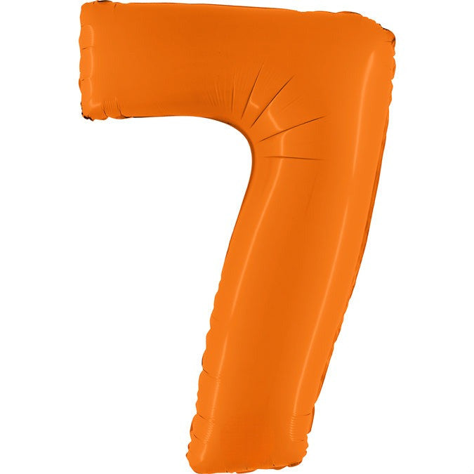 Orange Matte Foil Number Balloons