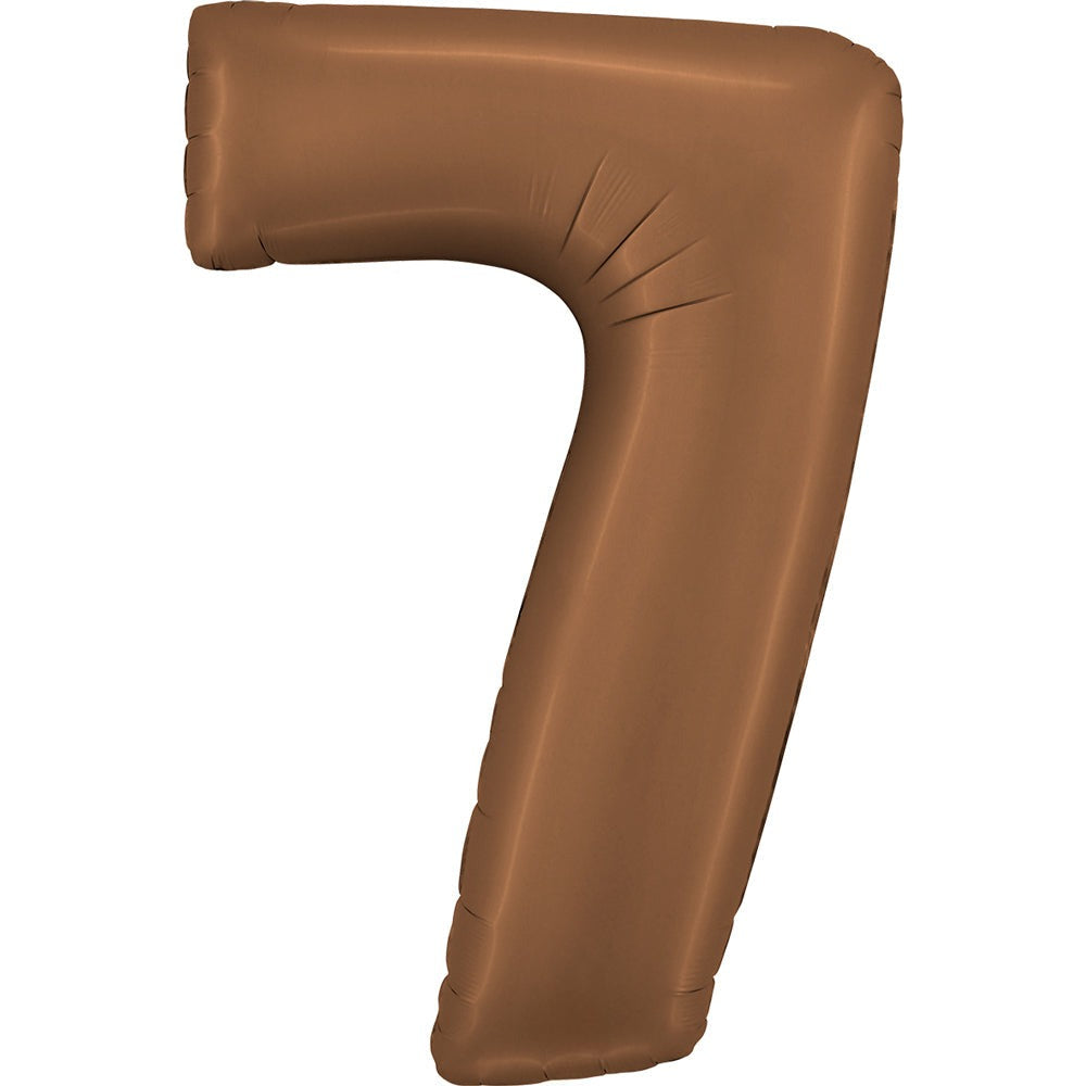 Satin Chocolate Foil Number Balloons