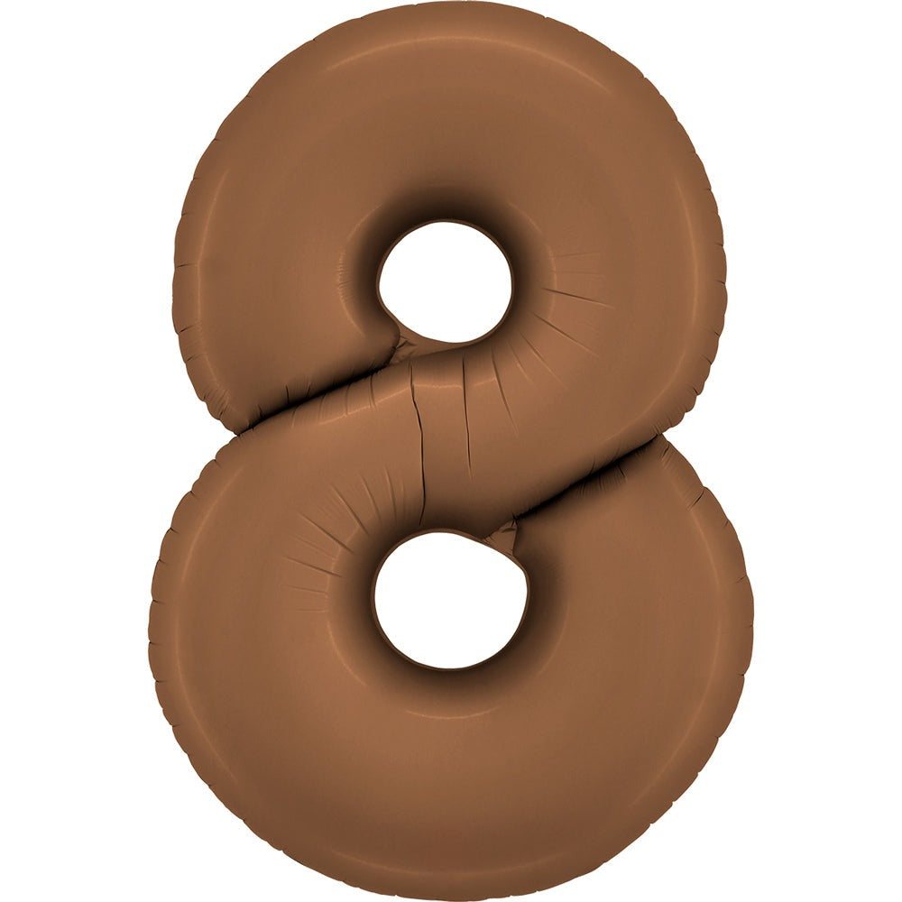 Satin Chocolate Foil Number Balloons