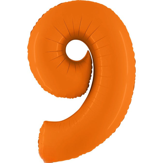 Orange Matte Foil Number Balloons