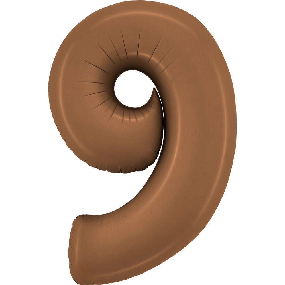 Satin Chocolate Foil Number Balloons