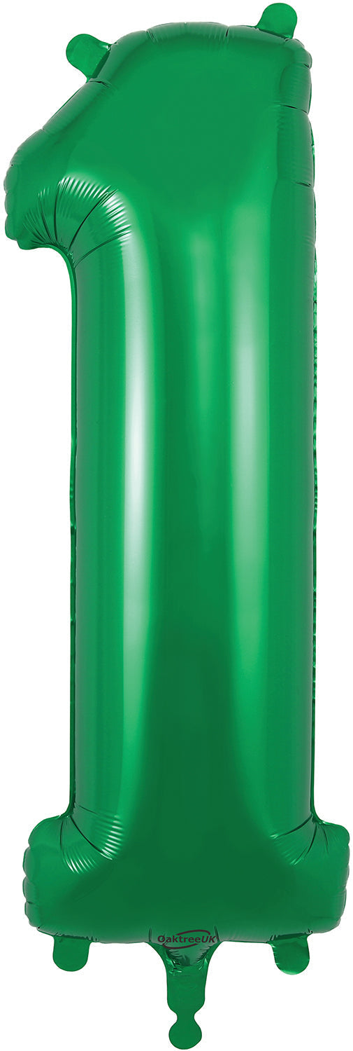 Green Foil Number Balloons