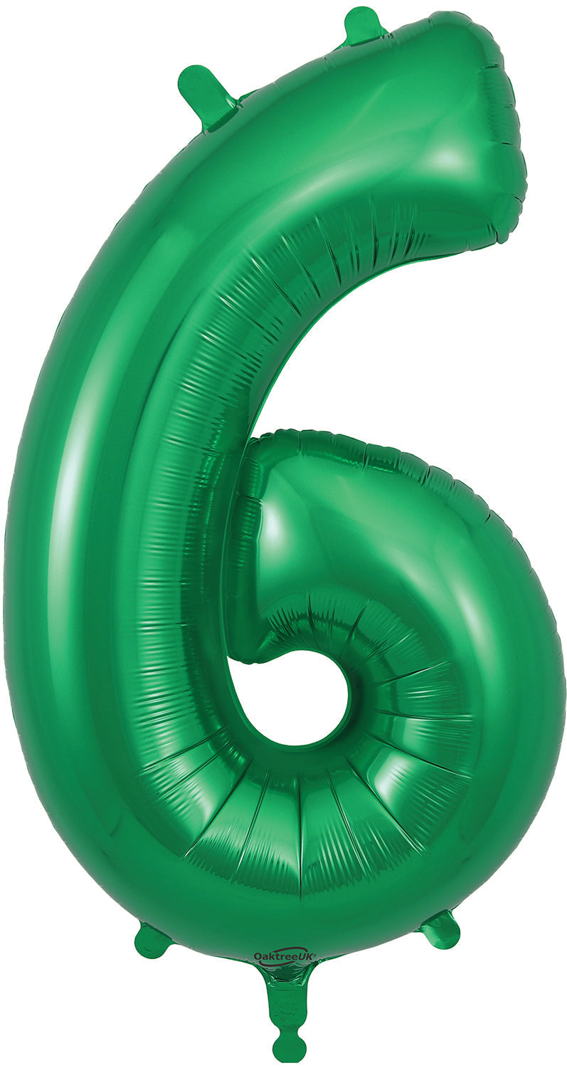 Green Foil Number Balloons