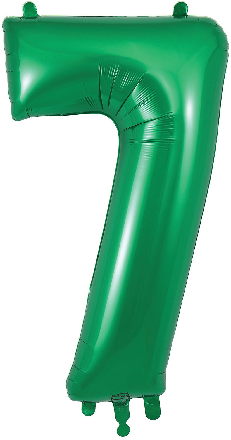 Green Foil Number Balloons