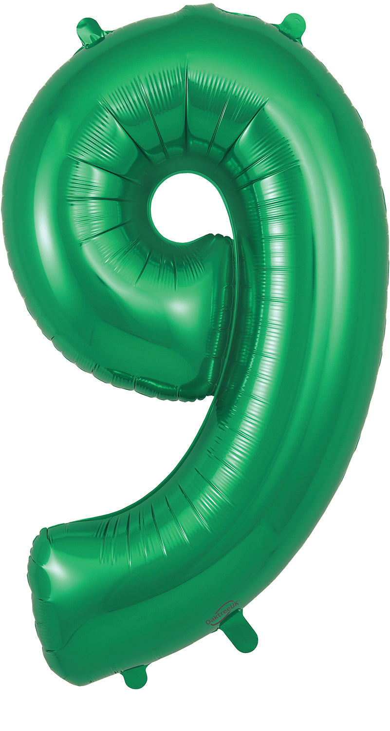 Green Foil Number Balloons