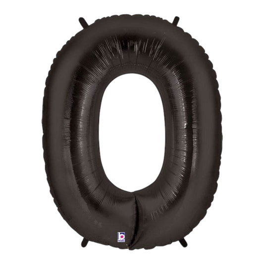 Black Foil number balloon 0