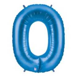 Blue Foil number balloon 0