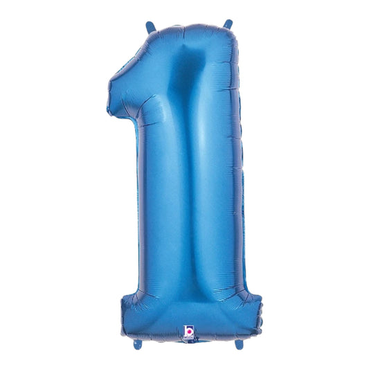 Blue Matte Foil Number Balloons
