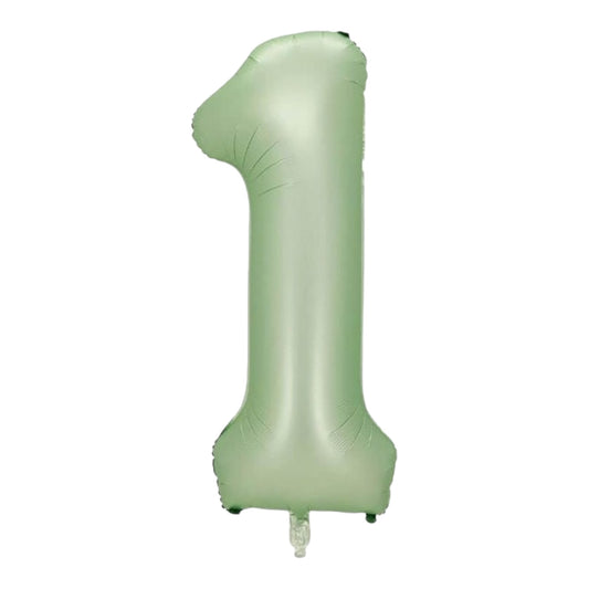 Olive Green Foil Number Balloon