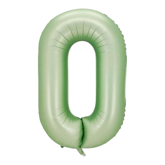 Olive Green Foil number balloon 0