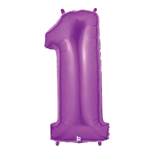 Purple Foil Number Balloons