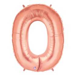 Rose Gold Foil number balloon 0