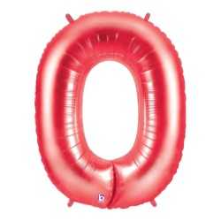 Red Foil number balloon 0