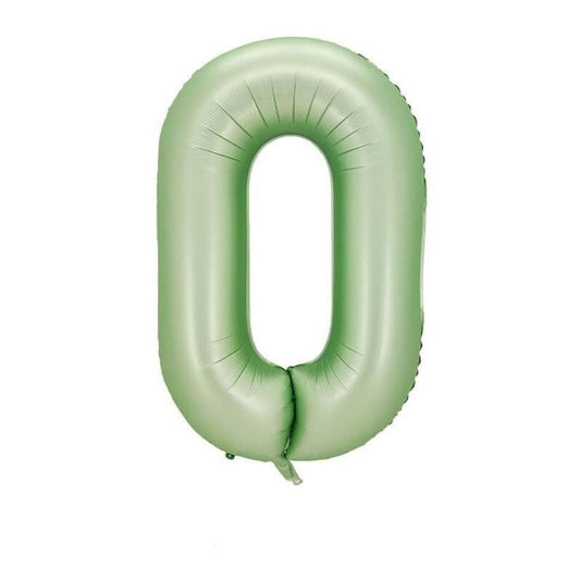 Olive Green Foil number balloon 0