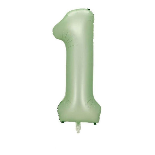 Olive Green Foil Number Balloon