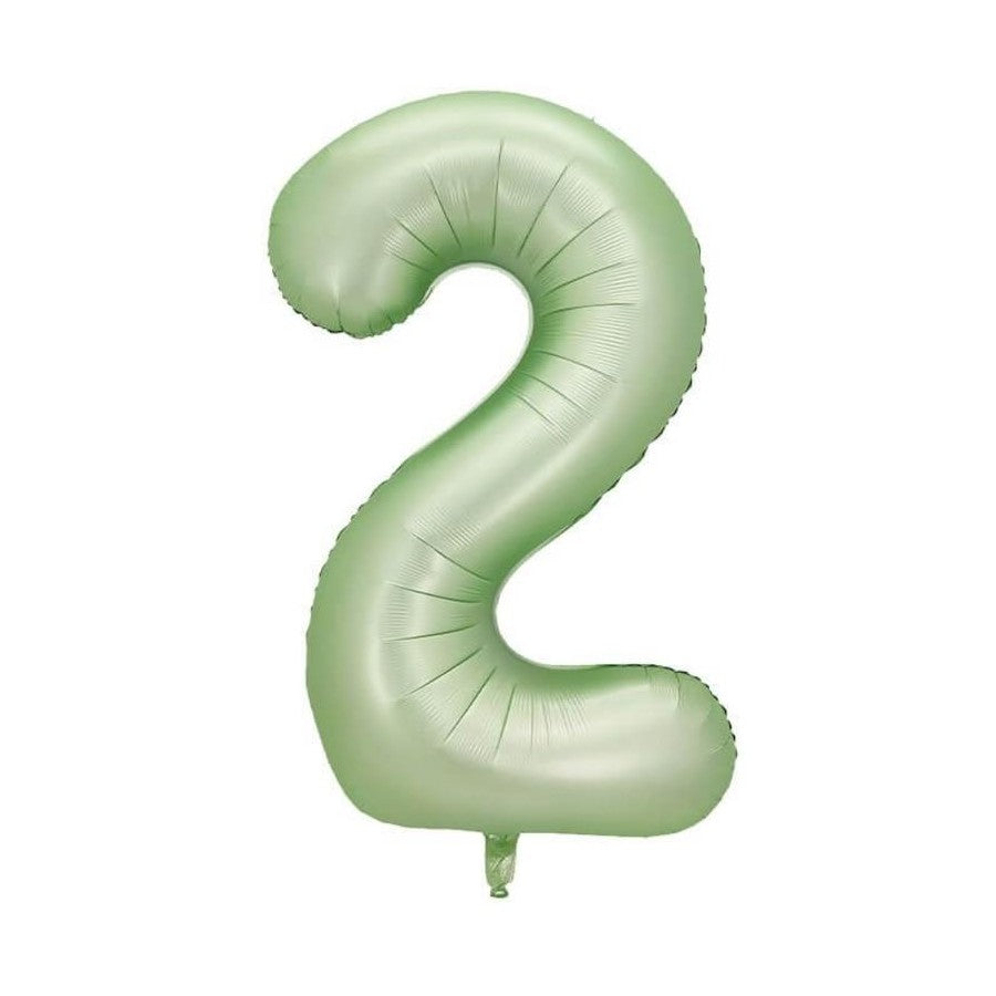 Olive Green Foil Number Balloon