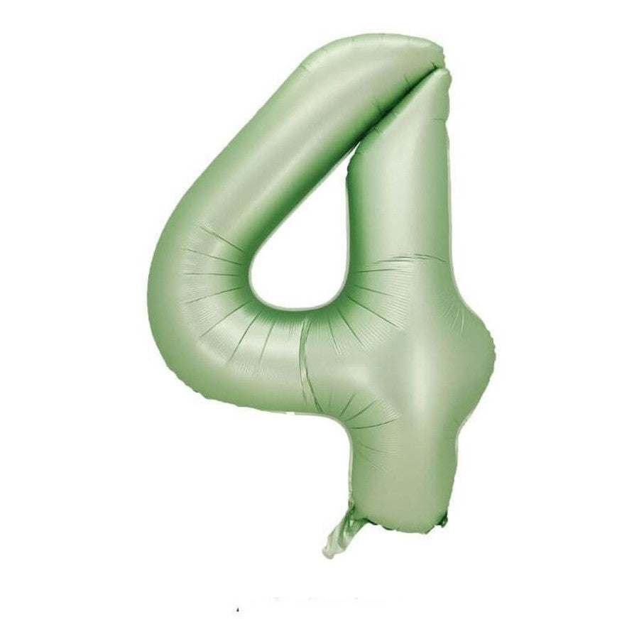 Olive Green Foil Number Balloon