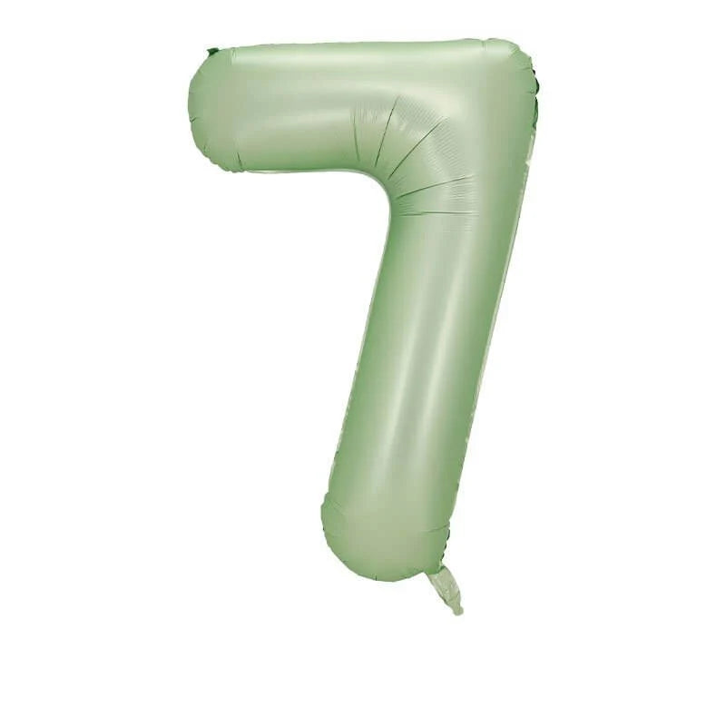 Olive Green Foil Number Balloon