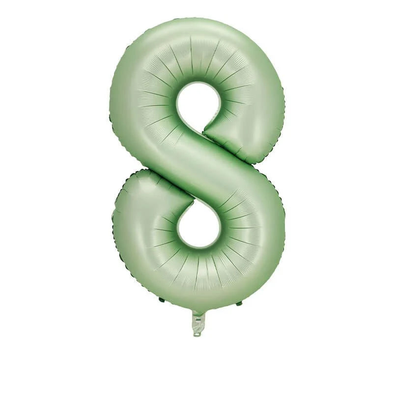 Olive Green Foil Number Balloon