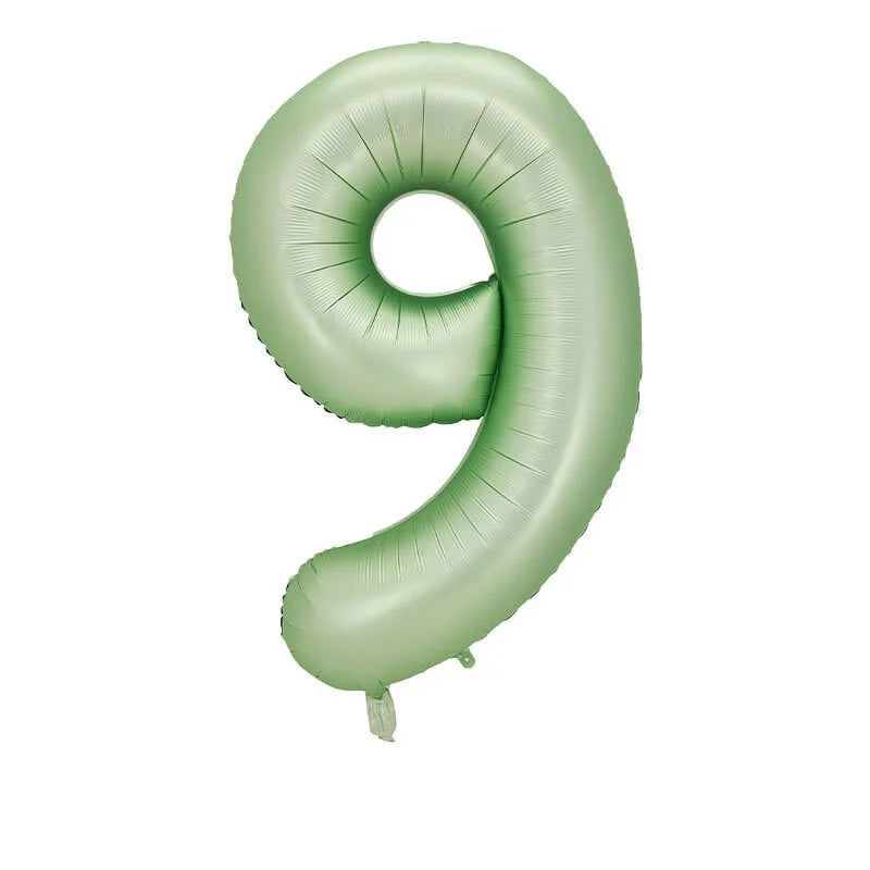 Olive Green Foil Number Balloon